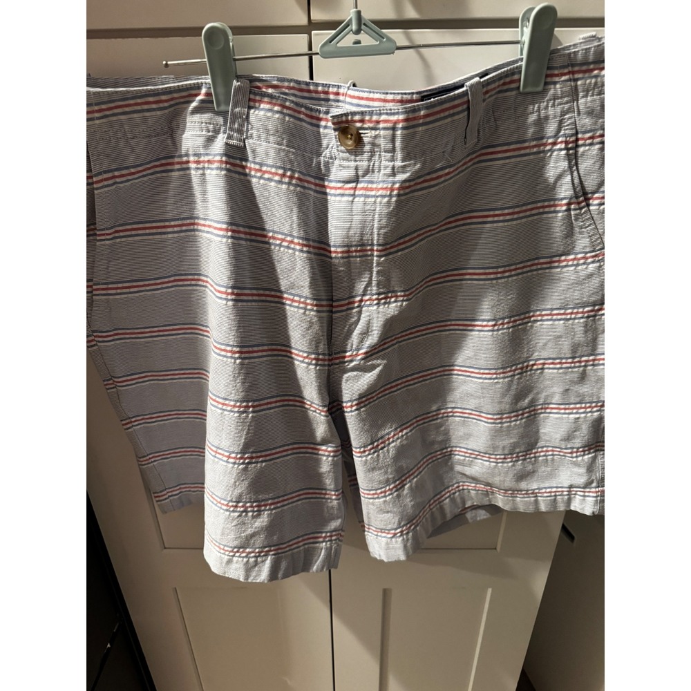 Vineyard Vines Men's Striped Shorts Size 36 Blue Red White Casual Chino